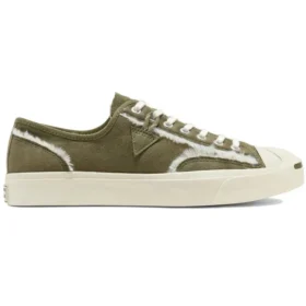 Jack Purcell in pelle foderata in pelliccia sintetica “Green White”