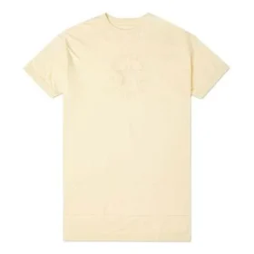 Logo ricamato, vestibilità ampia, casual, maniche corte, taglie asiatiche “Giallo chiaro”