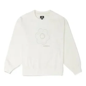 Maglia a girocollo con motivi floreali Taglie asiatiche “Bianco”