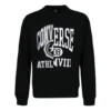 Maglia a maniche corte da uomo Converse con stampa logo alfabeto, collo rotondo, nera
