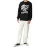 Maglia a maniche corte da uomo Converse con stampa logo alfabeto, collo rotondo, nera