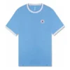 Maglietta a maniche corte con bordino Taglie asiatiche “Light Blue”