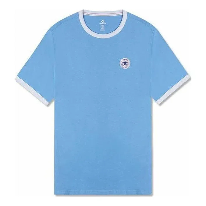 Maglietta a maniche corte con bordino Taglie asiatiche “Light Blue”