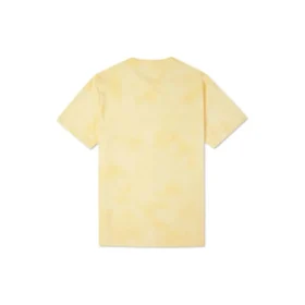 Maglietta a maniche corte con collo rotondo in marmo Taglie asiatiche “Gold Dart”