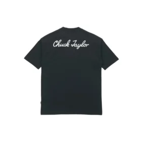 Maglietta a maniche corte Converse Classic Chuck da uomo con stampa, nera
