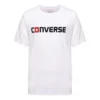 Maglietta a maniche corte Converse Pure Cotton Alphabet da uomo, bianca