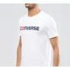 Maglietta a maniche corte Converse Pure Cotton Alphabet da uomo, bianca