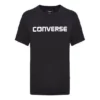 Maglietta a maniche corte Converse Pure Cotton Alphabet da uomo, nera