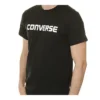 Maglietta a maniche corte Converse Pure Cotton Alphabet da uomo, nera