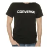 Maglietta a maniche corte Converse Pure Cotton Alphabet da uomo, nera
