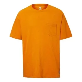 Maglietta a maniche corte Converse Renew da uomo, tinta unita, con taschino, giallo