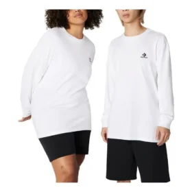 Maglietta a maniche lunghe Go-To con motivo a stella e chevron ricamati Taglie asiatiche “Bianco” Maglietta a maniche lunghe Go-To con motivo a stella e chevron ricamati Taglie asiatiche “Bianco”