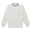 Maglietta a maniche lunghe Retro Chuck con taschino in tessuto fiammato Taglie asiatiche “Bianco”