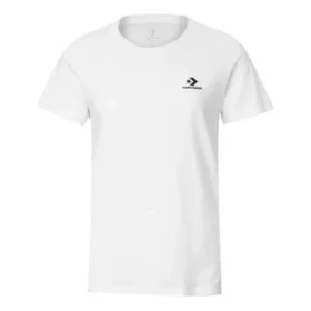 Maglietta casual a maniche corte con logo, bianca