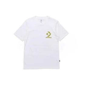 Maglietta casual a maniche corte Converse da uomo con stampa logo, bianca