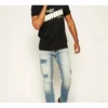 Maglietta casual da uomo Converse a maniche corte con stampa alfabetica sparsa, nera