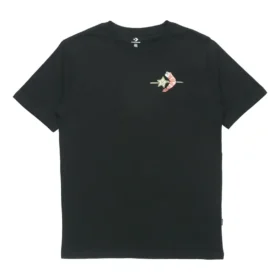 Maglietta casual sportiva a maniche corte Converse da uomo, nero