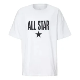 Maglietta Chuck Taylor All Star taglie asiatiche “White Black”