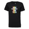 Maglietta classica basic slim fit con stampa a maniche corte, nera