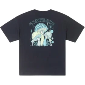 Maglietta con grafica a fungo Taglie asiatiche “Black Teal”