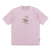 Maglietta con logo cuore e laccio da scarpe Taglie asiatiche “Blush Purple”