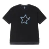 Maglietta con logo One Star Taglie asiatiche “Black BLue”