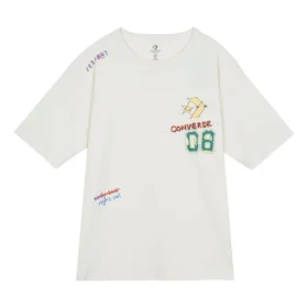 Maglietta con logo “Put-a-Smile-On-Your-Face” Taglie asiatiche “Bianco”