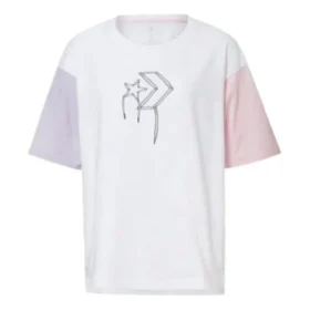 Maglietta con logo stampato Taglie asiatiche “White Pink”