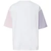 Maglietta con logo stampato Taglie asiatiche “White Pink”