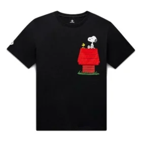 Maglietta con tasca Converse x Peanuts Taglie asiatiche “Black”