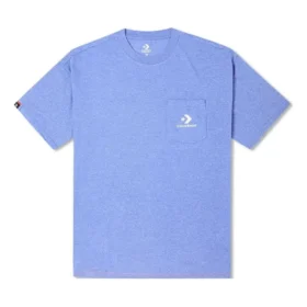 Maglietta con tasca ricamata Taglie asiatiche “Washed Indigo”