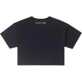 Maglietta corta oversize “Proud To Be” Taglie asiatiche “Nero”