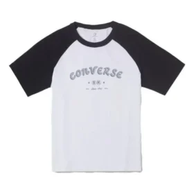 Maglietta da baseball con logo Taglie asiatiche “Bianco Nero”