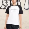 Maglietta da baseball con logo Taglie asiatiche “Bianco Nero”
