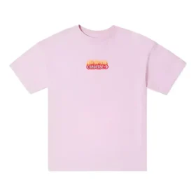 Maglietta oversize con logo fiammeggiante Taglie asiatiche “Rosa”