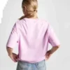 Maglietta oversize con logo fiammeggiante Taglie asiatiche “Rosa”