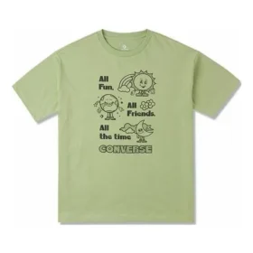 Maglietta oversize con stampa divertente Taglie asiatiche “Vitality Green”