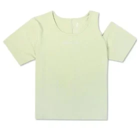 Maglietta slim asimmetrica in maglia ritorta – Taglie asiatiche “Verde”