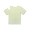 Maglietta slim asimmetrica in maglia ritorta – Taglie asiatiche “Verde”