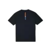 Maglietta sportiva a maniche corte con stampa a stella e chevron, collo rotondo, taglie asiatiche “Black”