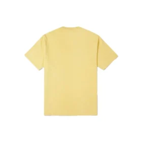 Maglietta sportiva da uomo Converse ricamata a maniche corte con collo rotondo, giallo