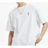 Maglietta unisex a maniche corte con applicazione, bianca