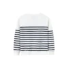 Maglione Casual Stripe Crew Taglie asiatiche “Bianco Nero”