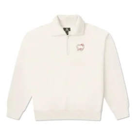 Maglione con zip a cuore Taglie asiatiche “Bianco”