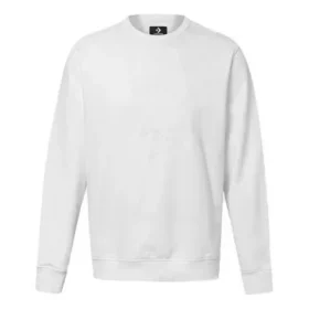 Maglione da uomo Converse con logo stampato, collo rotondo, bianco