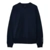 Maglione da uomo Converse x Kim Jones Crossover a tinta unita in maglia sportiva con collo rotondo, blu navy