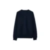 Maglione da uomo Converse x Kim Jones Crossover a tinta unita in maglia sportiva con collo rotondo, blu navy