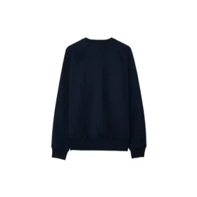 Maglione da uomo Converse x Kim Jones Crossover a tinta unita in maglia sportiva con collo rotondo, blu navy
