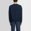 Maglione da uomo Converse x Kim Jones Crossover a tinta unita in maglia sportiva con collo rotondo, blu navy
