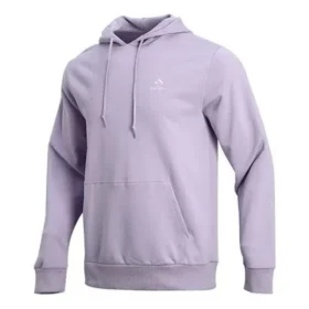Maglione sportivo casual da uomo Converse Athleisure con cappuccio, in maglia, viola chiaro Maglione sportivo casual da uomo Converse Athleisure con cappuccio, in maglia, viola chiaro
